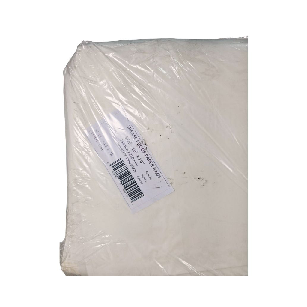 [258] GREASE PROOF BAGS 10*10 1000PCS