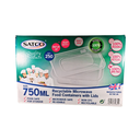 PLASTIC CONTAINERS + LIDS 750 250PCS (SATCO)