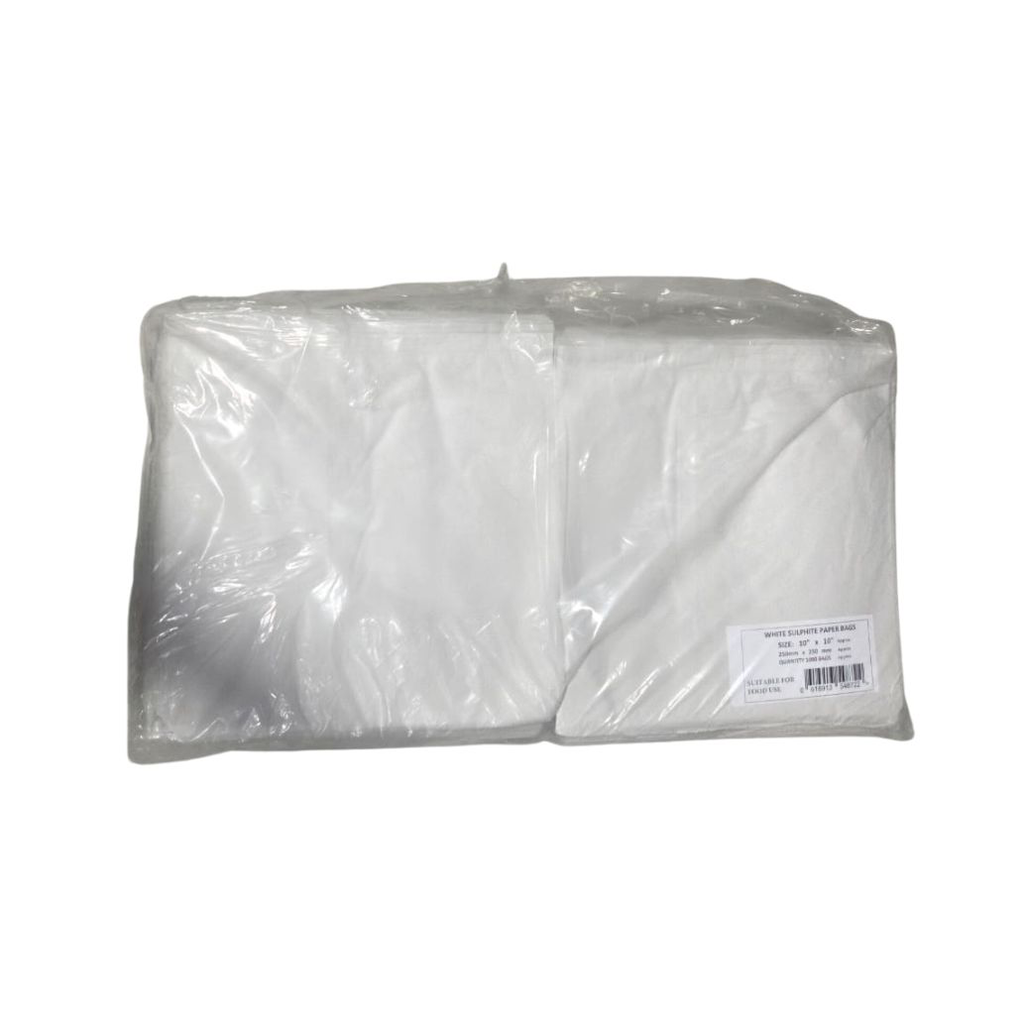 [589] SULPHITE BAGS WHITE 10*10 1000PCS