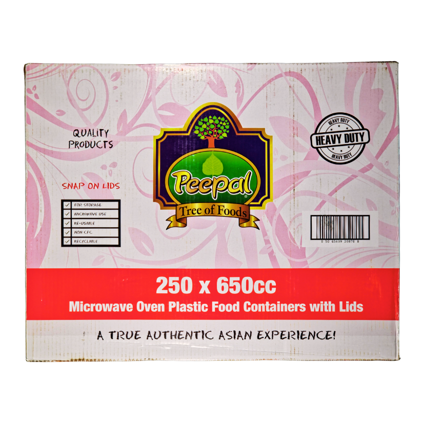 [439] PLASTIC CONTAINERS WITH LIDS C650 250PCS (PEEPAL)