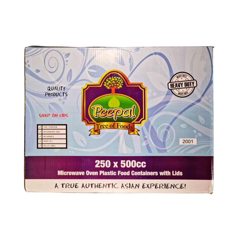 PLASTIC CONTAINERS WITH LIDS C500 250PCS (PEEPAL)