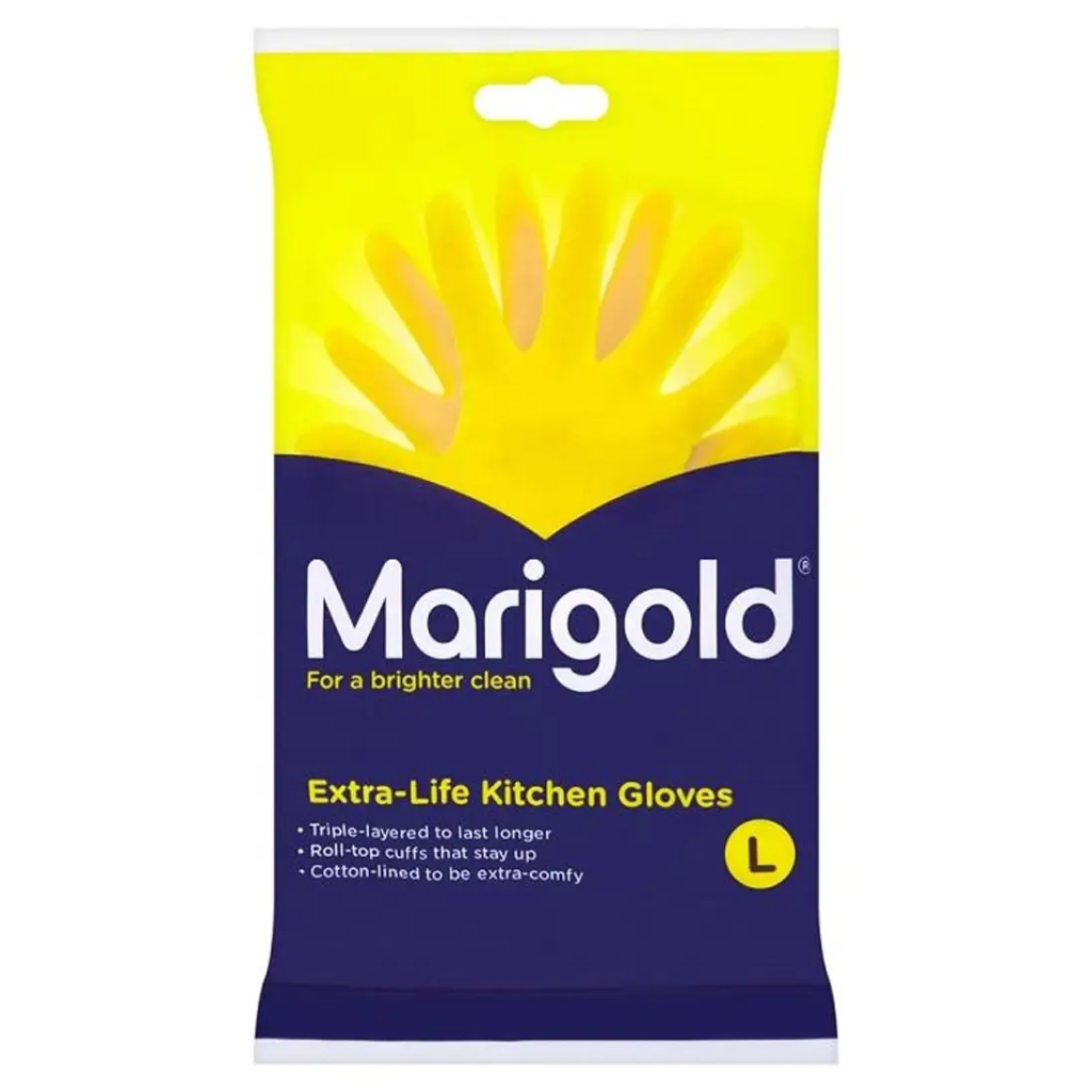 [731] GLOVES EXTRA LIFE KITCHEN 6S (LARGE) (MARIGOLD)