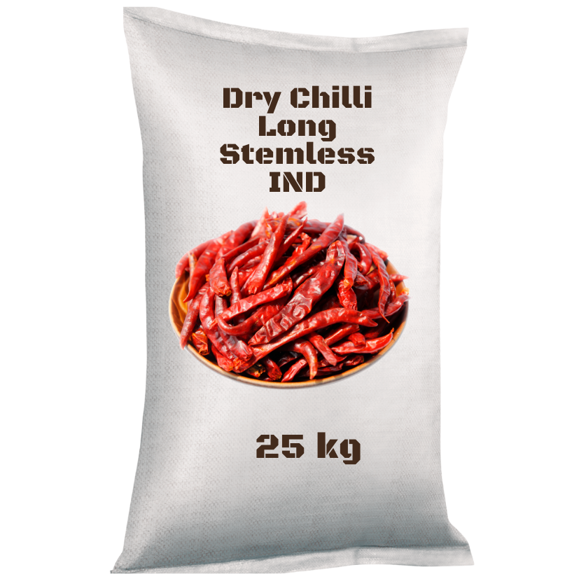 [197] DRY CHILLI STEMLESS IND 25KG