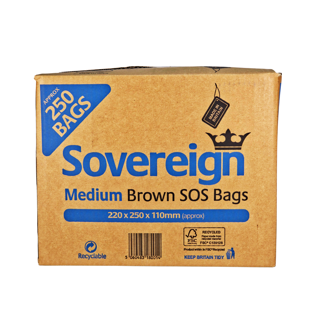 [555] SOS BAG BROWN FH MEDIUM 8.5*13*10 250PCS