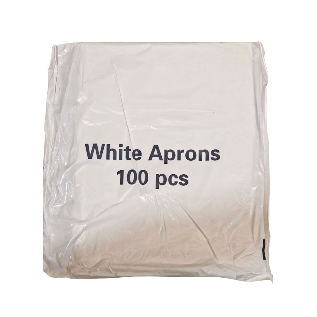 [192] DISPOSABLE APRONS WHITE 100PCS