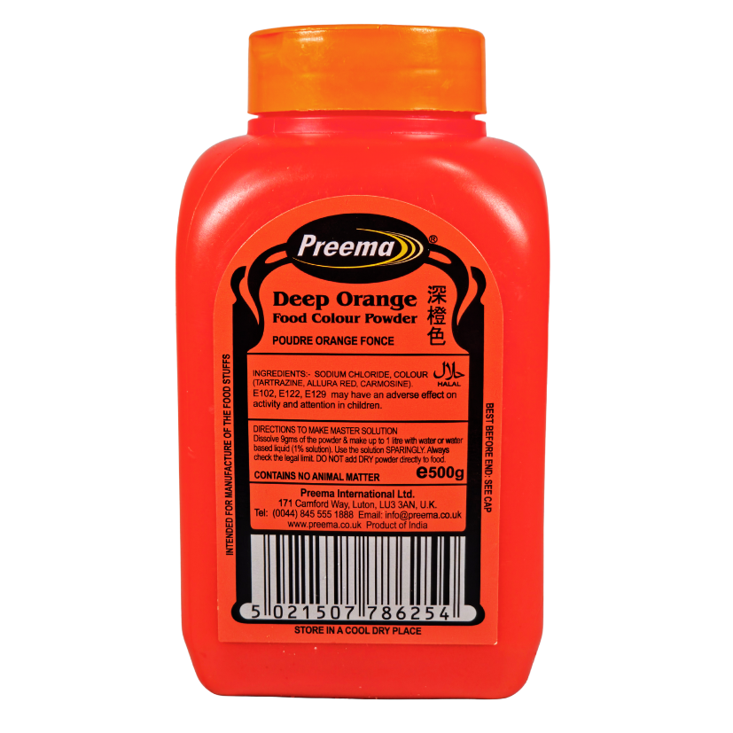 [220] FOOD COLOUR DEEP ORANGE 500G (PREEMA)
