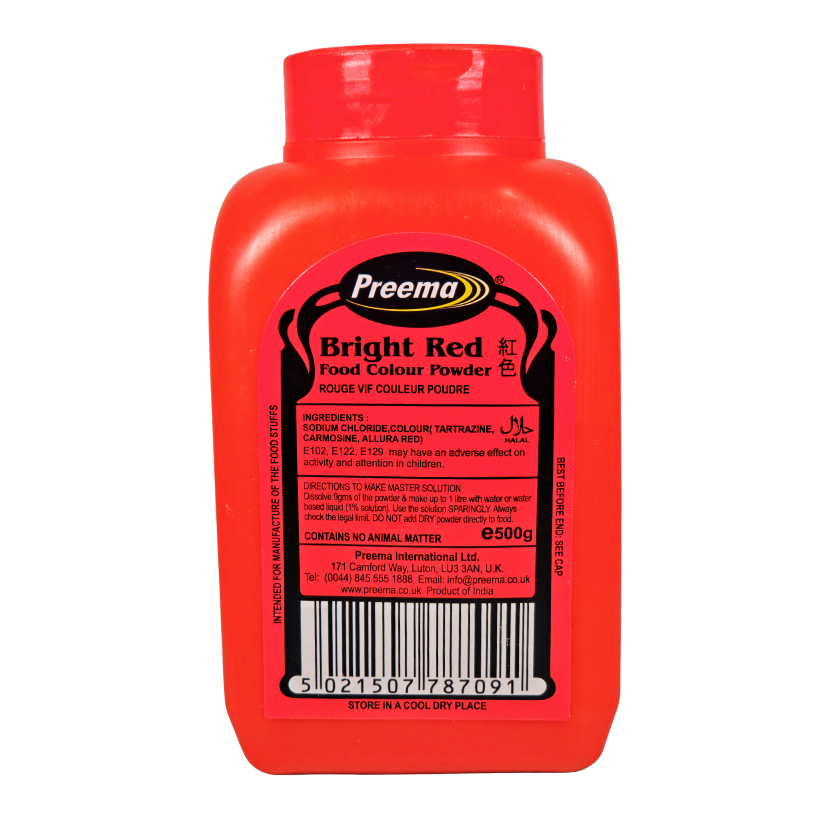 [218] FOOD COLOUR BRIGHT RED 500G (PREEMA)