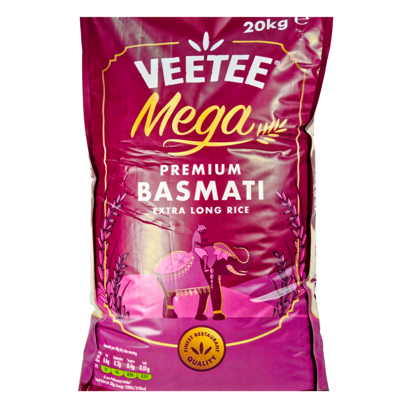 BASMATI EXTRA LONG 20KG (VEETEE MEGA)