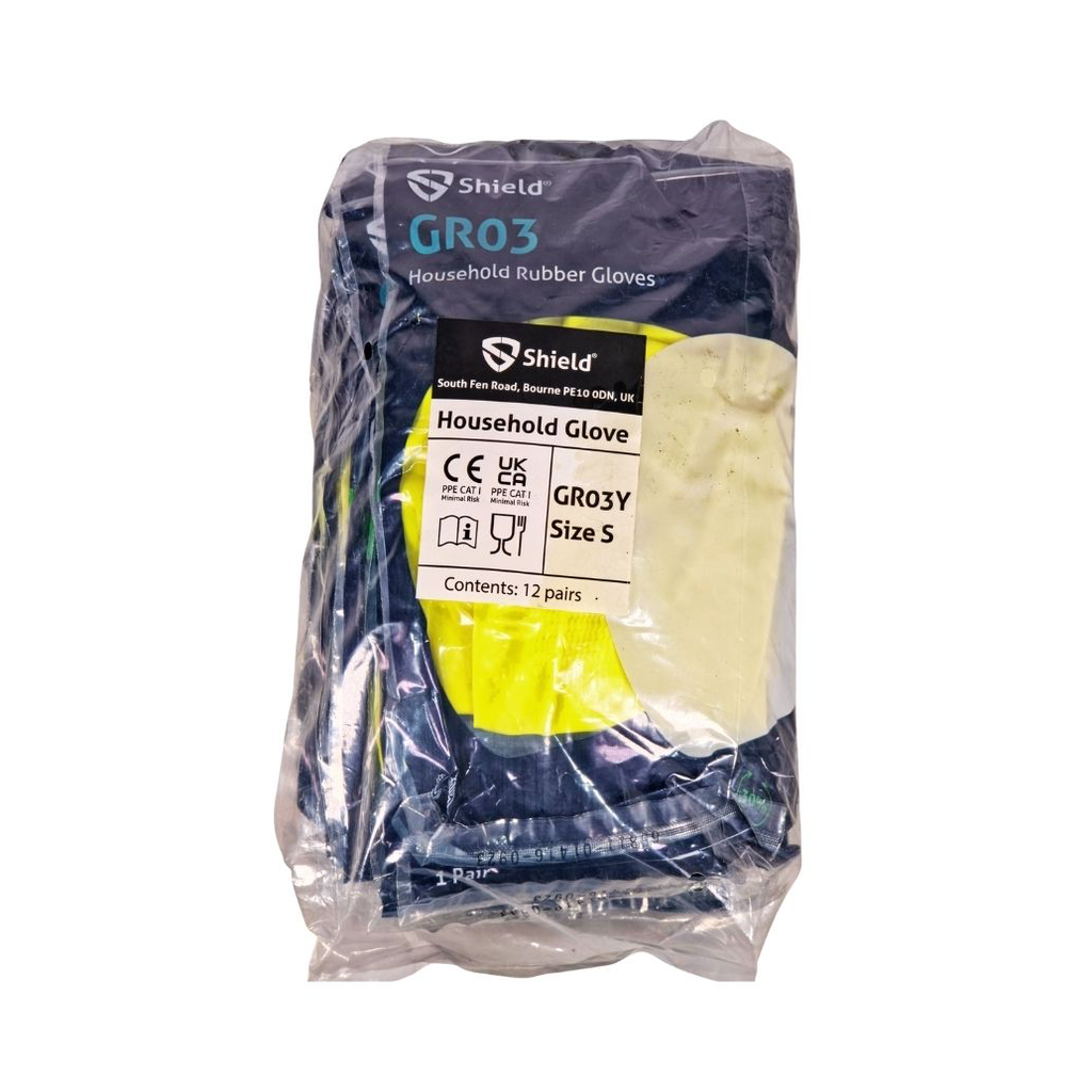 [732] GLOVES YELLOW SHIELD PAIR SMALL (12)