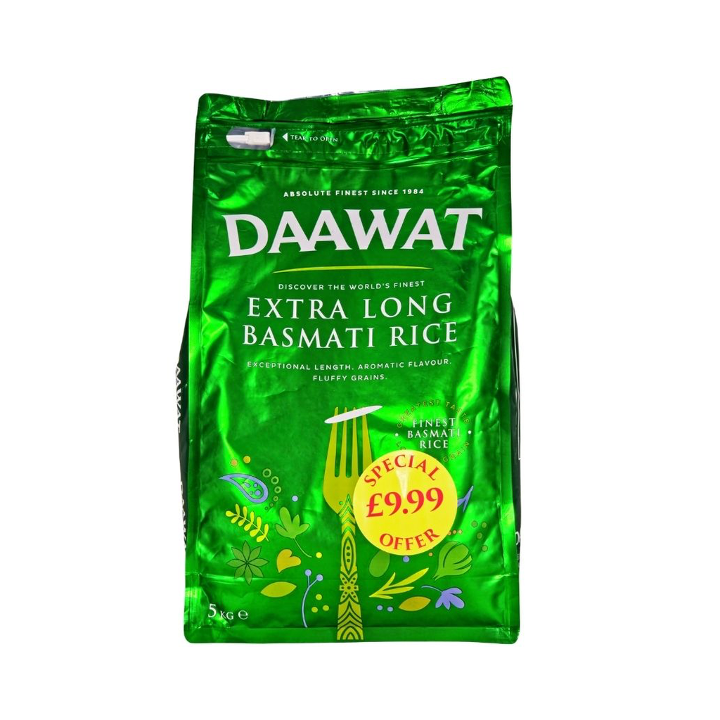 [1056] BASMATI EX LONG 5KG PM £9.99 (DAAWAT)